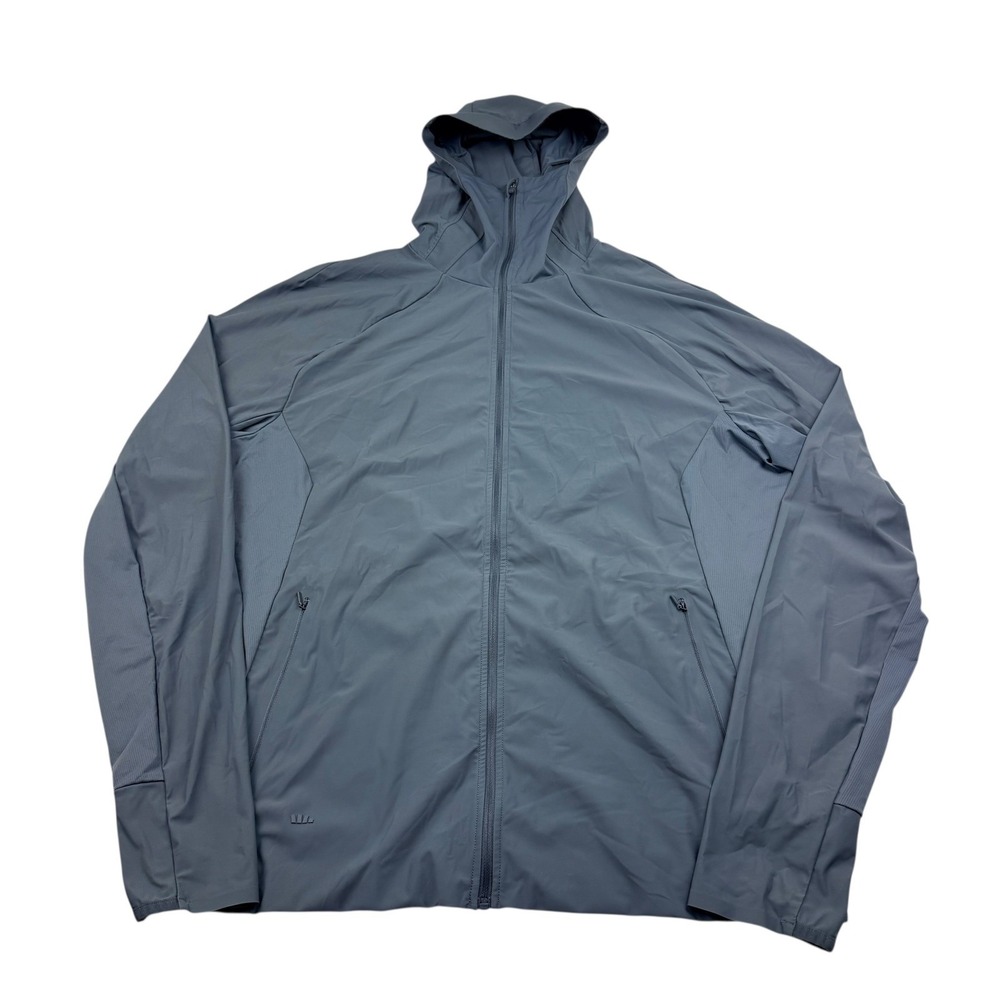 Beneunder Men's Xxl Gray Lightweight Hooded Full Zip Active Jacket View 2